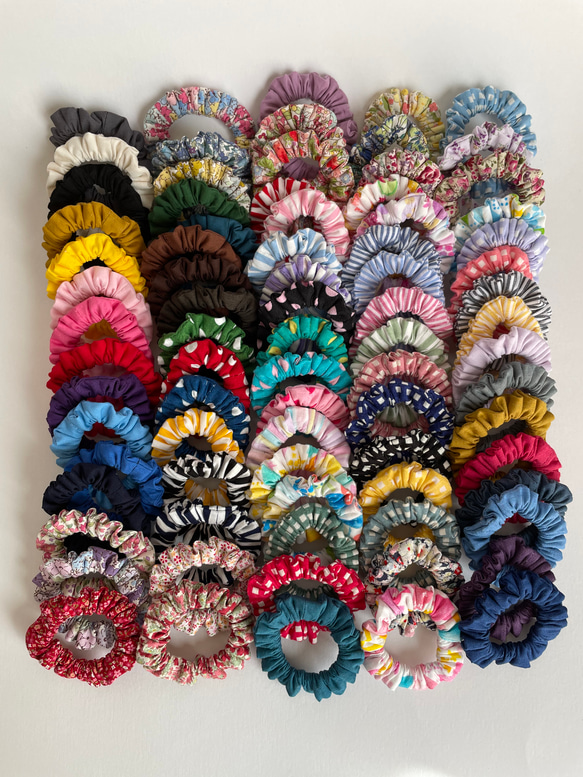 新生活スタート♪80柄から5個好きな柄を選べます♪ミニシュシュセット(小さいシュシュ) 10枚目の画像