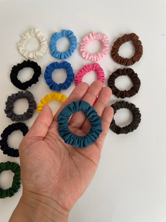 新生活スタート♪80柄から5個好きな柄を選べます♪ミニシュシュセット(小さいシュシュ) 9枚目の画像