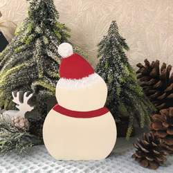 【新作】北欧 クリスマス の可愛い スノーマン オブジェ（大）【雪だるま】【Xmas】 2枚目の画像