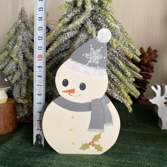【新作】北欧 クリスマス の可愛い スノーマン オブジェ（大）【雪だるま】【Xmas】 3枚目の画像