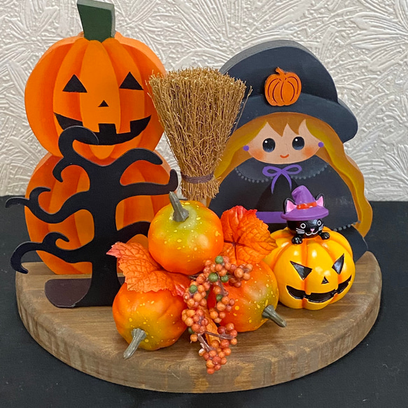 【新作】ハロウィン アレンジメントオブジェ【カボチャ 魔女 HALLOWEEN】 新作】ハロウィン アレンジメントオブジェ【カボチャ 魔女