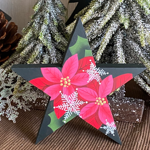 ★ かもめ★クリスマスノームとポインセチア★４点セット★クリスマスオブジェ ☆ かもめ☆クリスマスノームとポインセチア☆4点セット☆クリスマス