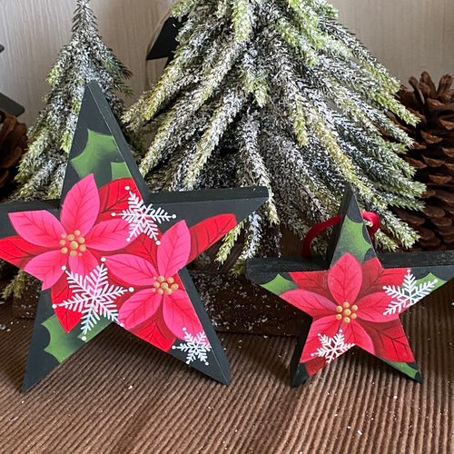 ポインセチアチェックポットオブジェ｜クリスマス雑貨の通販