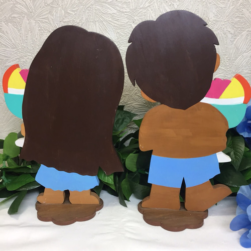 やま　夏にぴったり可愛いハワイ インテリア フェアリーちゃんウッディーくん 夏にぴったり 可愛いハワイ インテリア【フェアリーちゃん