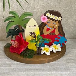 可愛い ハワイアン フラガール インテリア   【夏】【アロハ】【マハロ】【ハワイ】 5枚目の画像