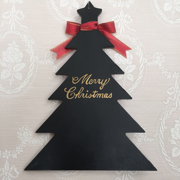 おしゃれな クリスマスツリー オブジェ【ポインセチア】xmas 壁掛けタイプ 3枚目の画像
