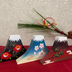 【新作】 富士山 オブジェ【正月】【富士山】【椿】【和】【和風】【インテリア】 5枚目の画像