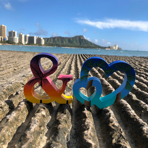 イニシャルオブジェ【2文字価格】【ウェディング】【ハワイ