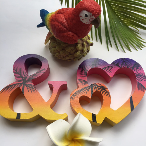 イニシャルオブジェ【2文字価格】【ウェディング】【ハワイ