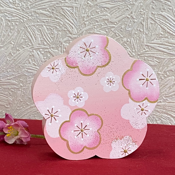 【新作】桜と梅のオブジェ【春】【ピンク】【2個セット】 4枚目の画像
