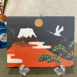 【新作】お正月インテリア【赤富士】【スレートプレート】【富士山】【和】【和風】 3枚目の画像