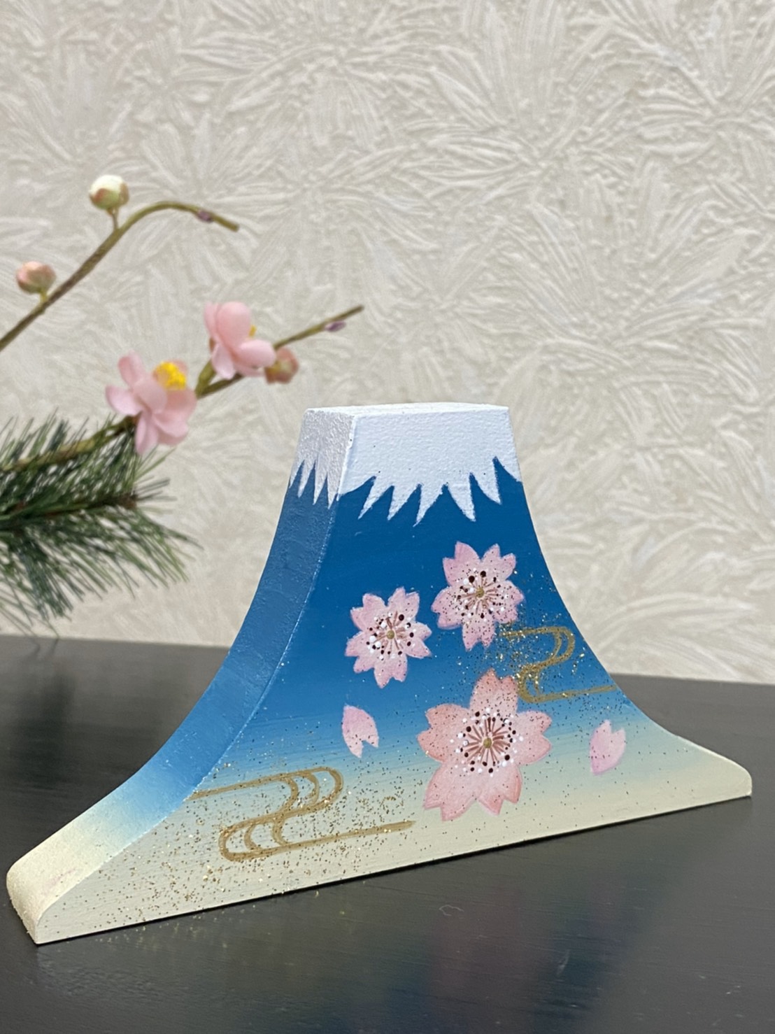 富士山の春と秋を指先に＊作家さんの手作り一点物リング2点セット