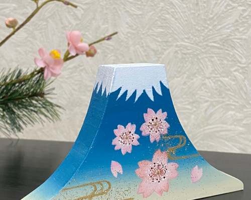 富士山はにわ ハンドメイド オブジェ 置物 埴輪 縁起物 富士山 富士山