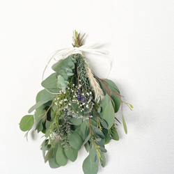 アナベル&ユーカリのドライフラワースワッグ♢ドライフラワー