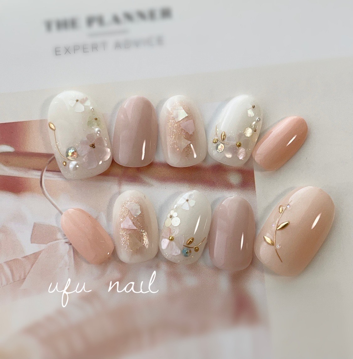 ネイルチップカラー表