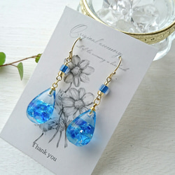 琉球ガラス雫ピアス ピアス（スタッド・一粒） LUNA 通販｜Creema 