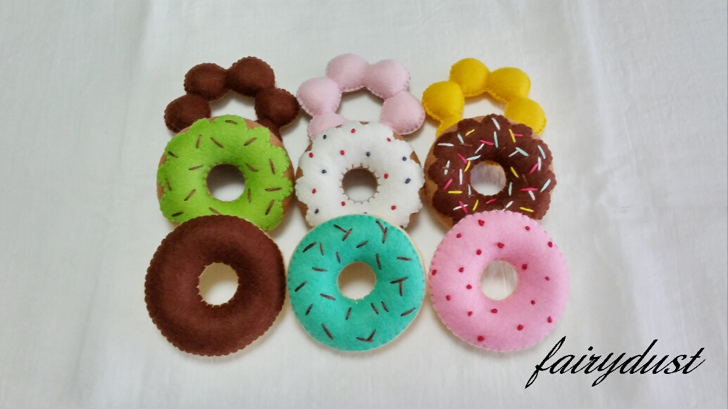 sold】【再販4】＊フェルトおままごと＊ドーナツセット＊ おもちゃ