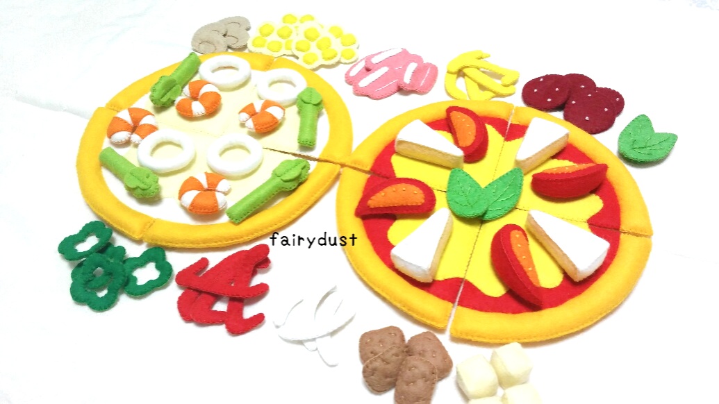 フェルトのトッピング ピザ屋さん フェルトおままごと - AI_FUWARA'S