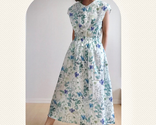あじさい　リバティ　ワンピース　LIBERTY リバティ紫陽花ワンピースのご紹介 | 読む、鎌倉シャツ