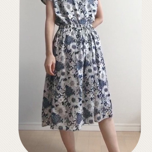 リバティのセットアップ ワンピース 紫陽花 通販｜Creema(クリーマ  