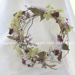 「Rose Wine Wreath」自然素材リースE184 2枚目の画像