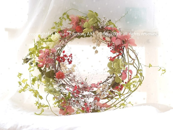 ◎「Happy Red Wreath」自然素材リースTW017 2枚目の画像