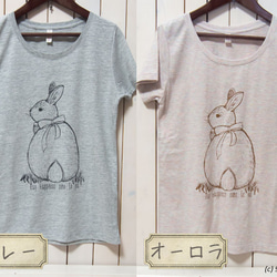 幸せうさぎのTシャツ 3枚目の画像