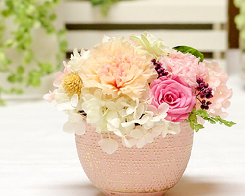 プリザーブドフラワー 花材 カーネーション◦ミルフィーユ 24個 即日