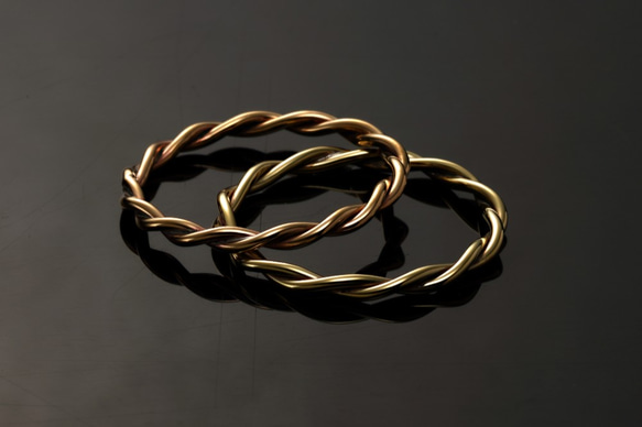 AJEOSSI【手工×客製×DIY】 黃銅、紅銅×造型戒指(單只) 第2張的照片