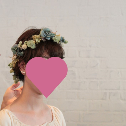 受注制作 プチブライス 花冠 ドライフラワー