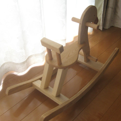 栓の木の木馬おもちゃ(アヒル型) 3枚目の画像