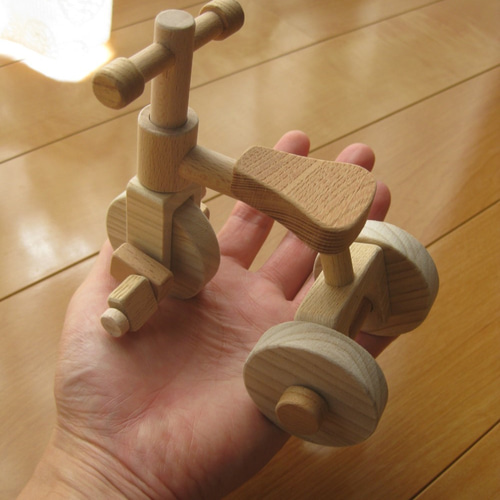 新作 ミニチュアの木製三輪車 その他置物 4363887 通販 杢りん 自転車本体