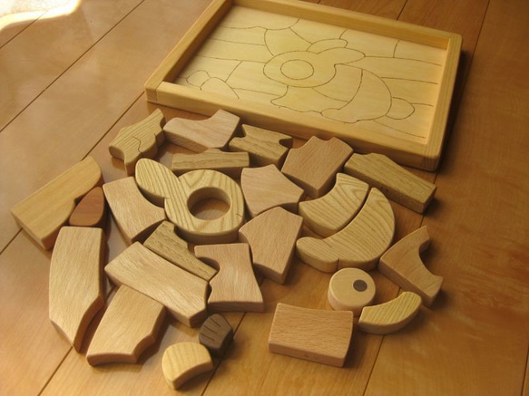 木製パズル(うさぎとニンジン) 2枚目の画像