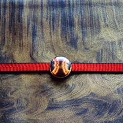 昭和レトロなブラウン・レッドの玉簪・稲妻模様の帯留めのセット「ドラマティック」 9枚目の画像