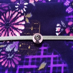 ビンテージ素材の玉簪・帯留めセット「バカルディ・ピンク」 6枚目の画像