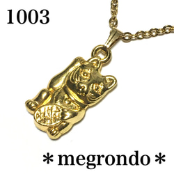 2025年最新入荷 1003.招き猫のネックレス、ゴールドカラー ネックレス アクセサリー