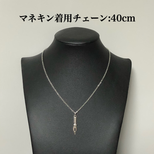 404.ペン先のネックレス、銀古美シルバー ネックレス