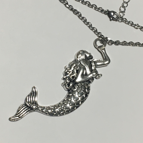  　ネックレス　人魚　マーメイド　ペンダント　シルバー 楽天市場】人魚ペンダント マーメイドネックレス にんぎょ 海