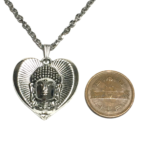 889.魅惑のブッダ、ハート大仏のネックレス 7枚目の画像