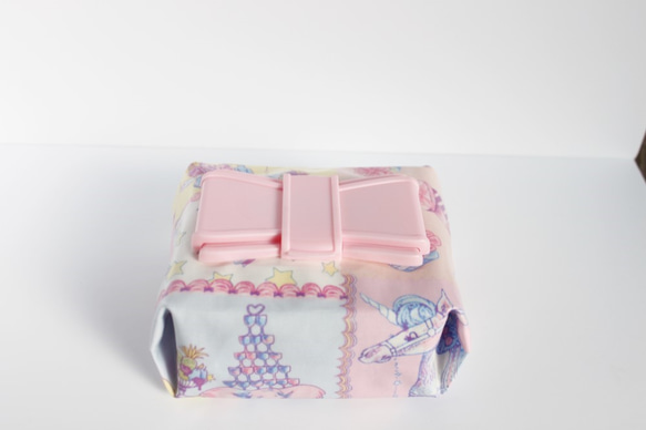 出産祝いに♡ラミネートおしりふきケース ベビーピンク フタ完全固定 3枚目の画像