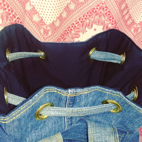 ハンドメイド ユーズドデニム リメイク リュックサック リュック