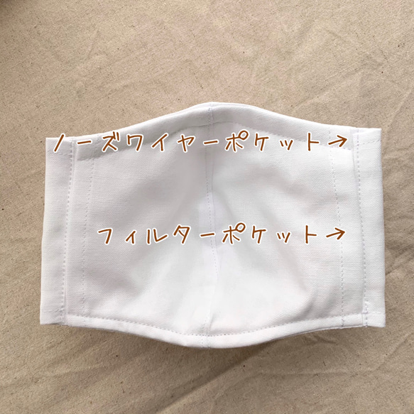 【受注制作】＊ハンドメイド＊ さらし  立体マスク 大人用 選べるサイズ 綿100 ダブルガーゼ シンプル 4層構造 2枚目の画像