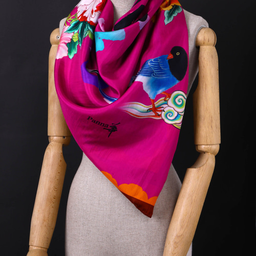 ジリー シルクストール ZILLI マフラ－ スカーフ おいかけ フランス製  