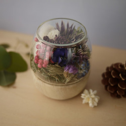 スミレとアジサイのボタニカルなインテリア雑貨 2枚目の画像