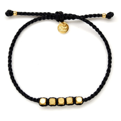 Brass Beads Bracelet/Black×Gold 真鍮ビーズブレスレット 1枚目の画像
