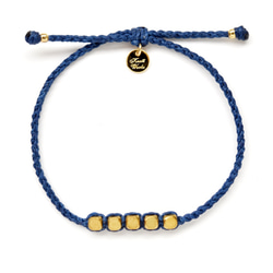 Brass Beads Bracelet/Blue(Gold&silver) 真鍮ビーズブレスレット 2枚目の画像