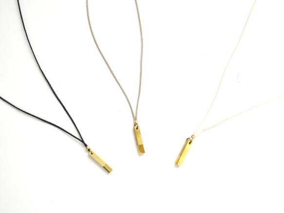 【ペアアクセにおすすめ】《niruc×KnottWorks》Brass Plate Necklace / 3color 10枚目の画像