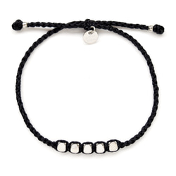 Brass Beads Bracelet/Black×Silver 真鍮ビーズブレスレット 2枚目の画像