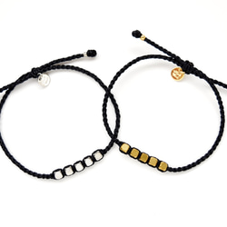 Brass Beads Bracelet/Black×Silver 真鍮ビーズブレスレット 3枚目の画像
