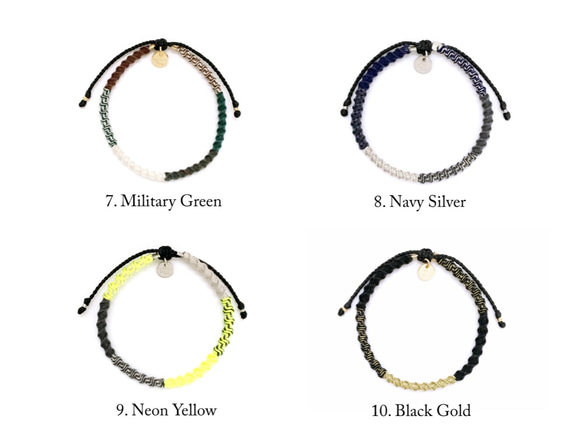 【ペアブレスレットSet】Check Patterned Bracelets&Gift Set [ペアアクセサリー] 5枚目の画像